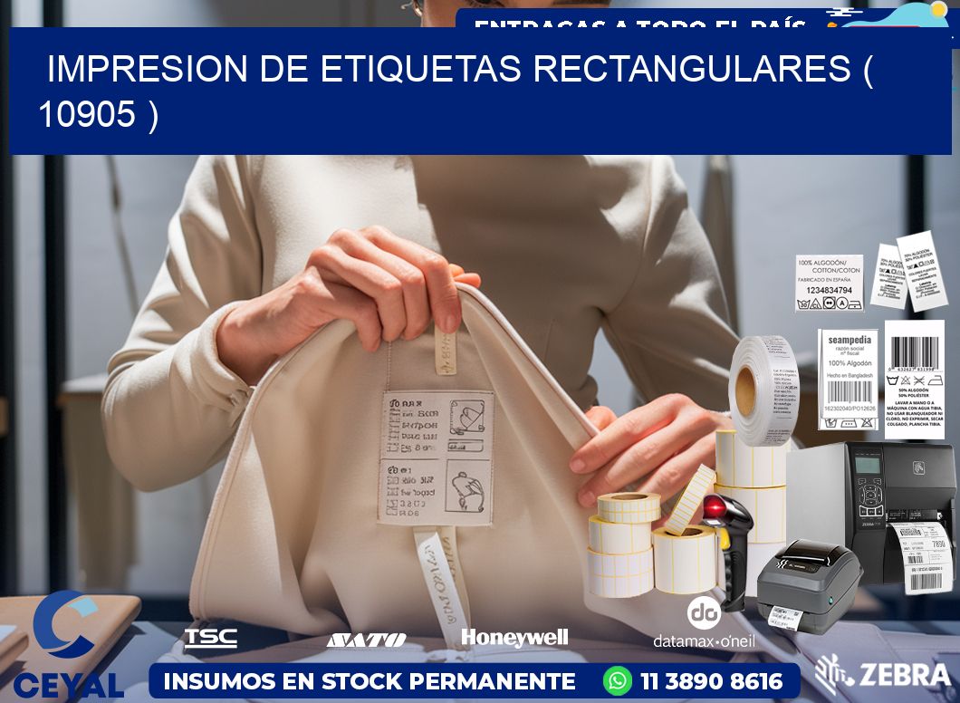 IMPRESION DE ETIQUETAS RECTANGULARES ( 10905 )