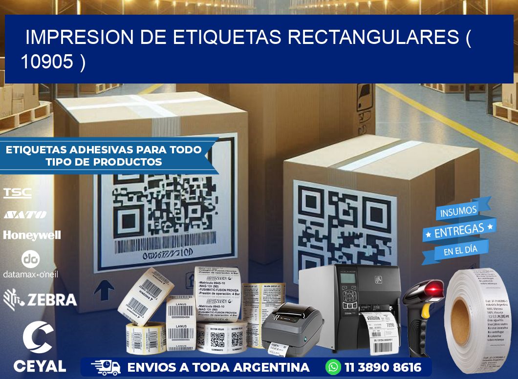 IMPRESION DE ETIQUETAS RECTANGULARES ( 10905 )