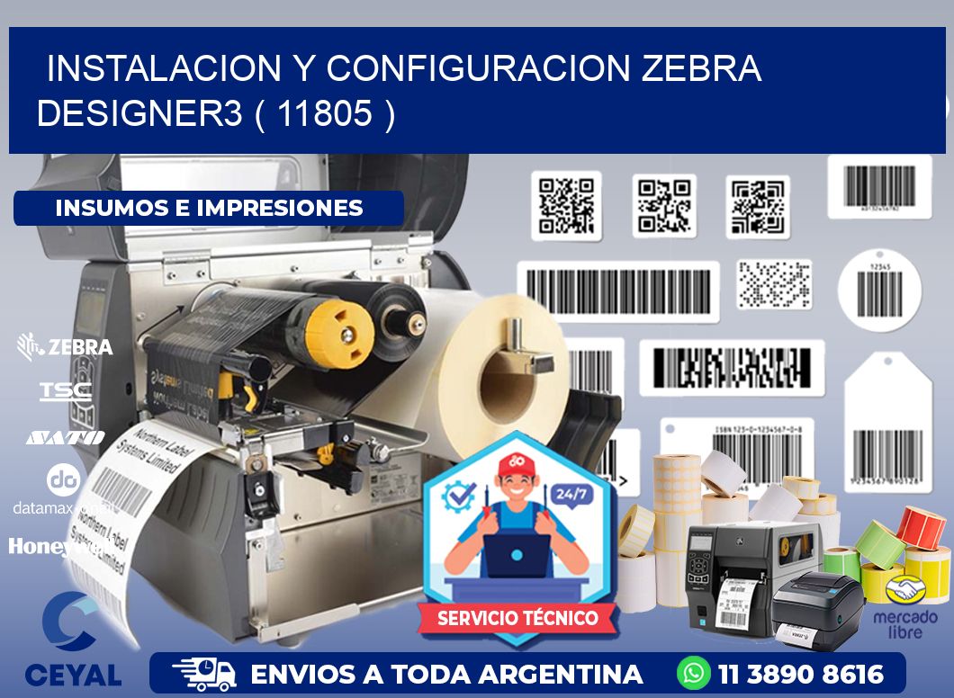 INSTALACION Y CONFIGURACION ZEBRA DESIGNER3 ( 11805 )