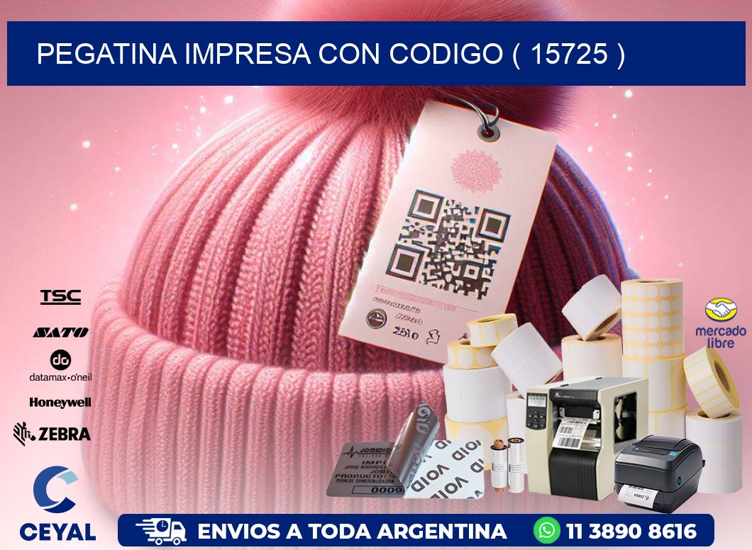 PEGATINA IMPRESA CON CODIGO ( 15725 )