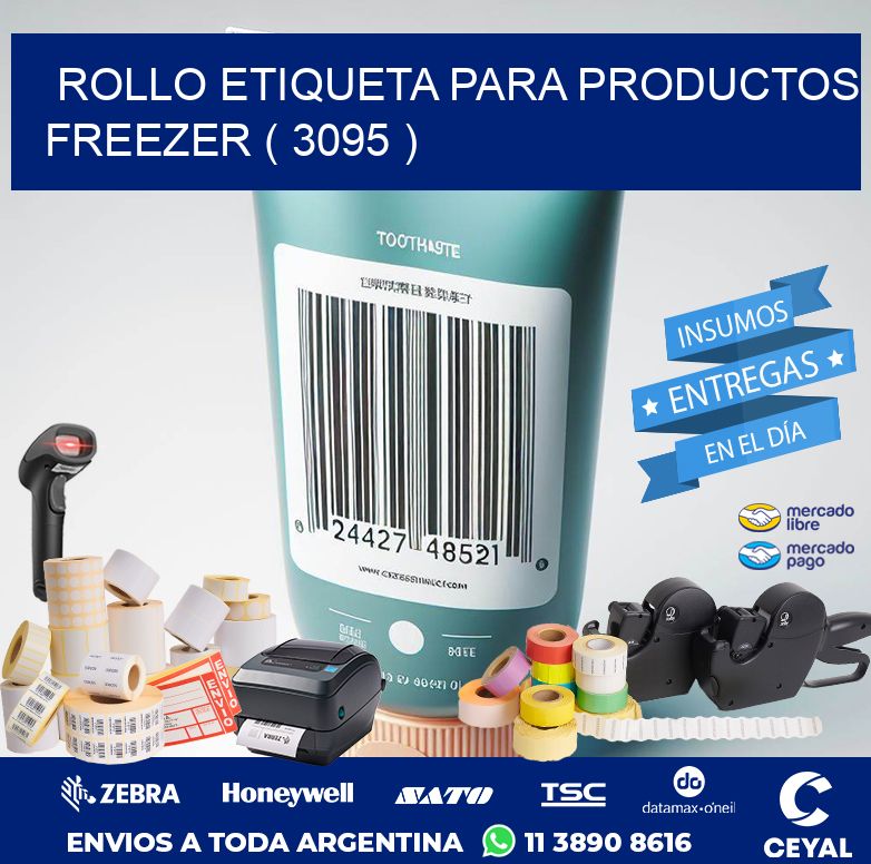 ROLLO ETIQUETA PARA PRODUCTOS FREEZER ( 3095 )