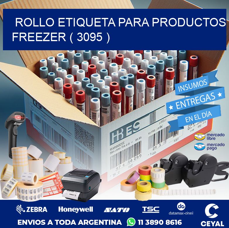 ROLLO ETIQUETA PARA PRODUCTOS FREEZER ( 3095 )