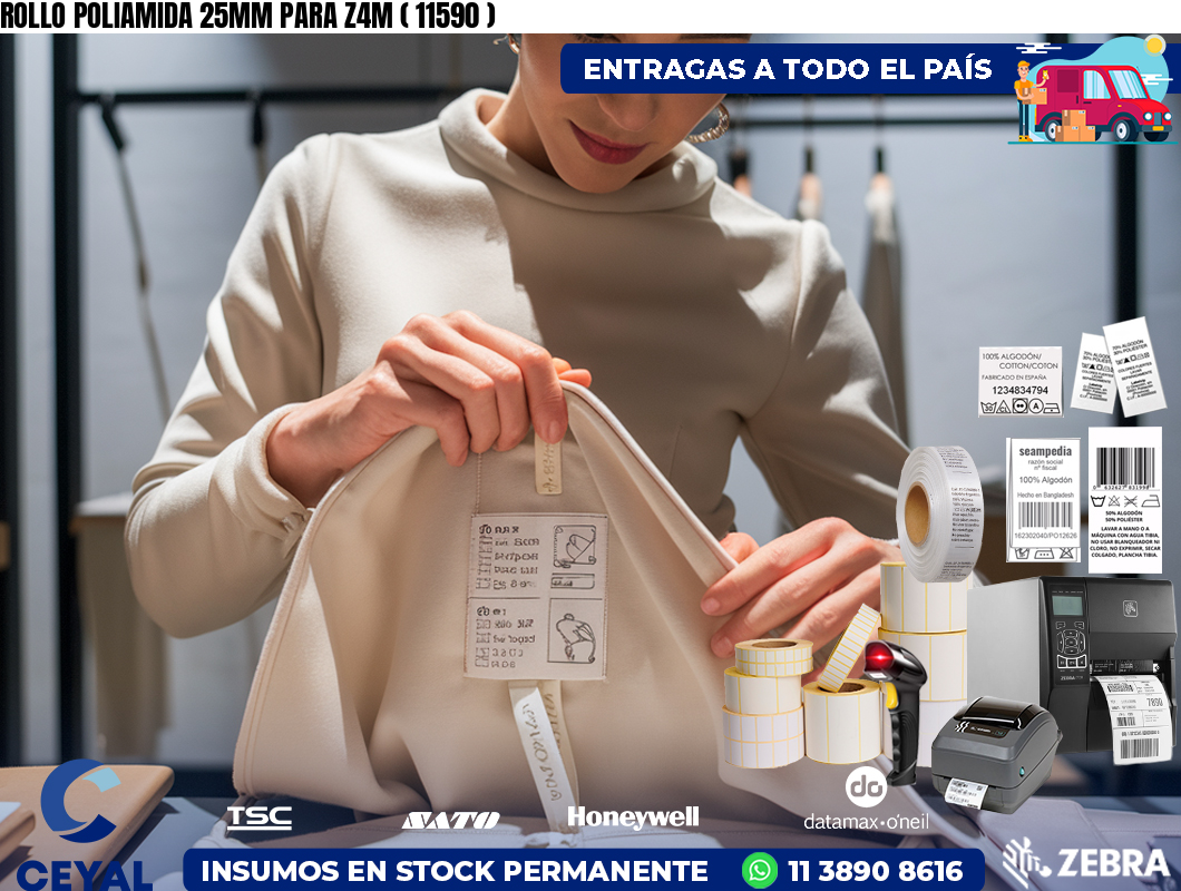 ROLLO POLIAMIDA 25MM PARA Z4M ( 11590 )