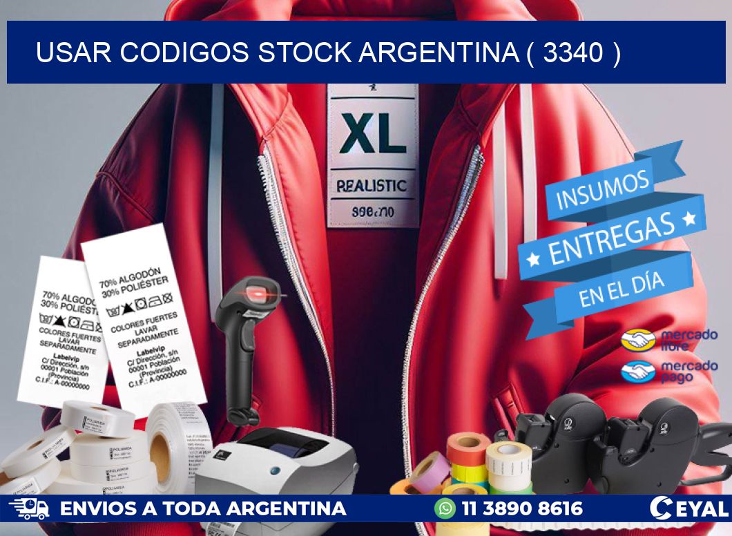 USAR CODIGOS STOCK ARGENTINA ( 3340 )