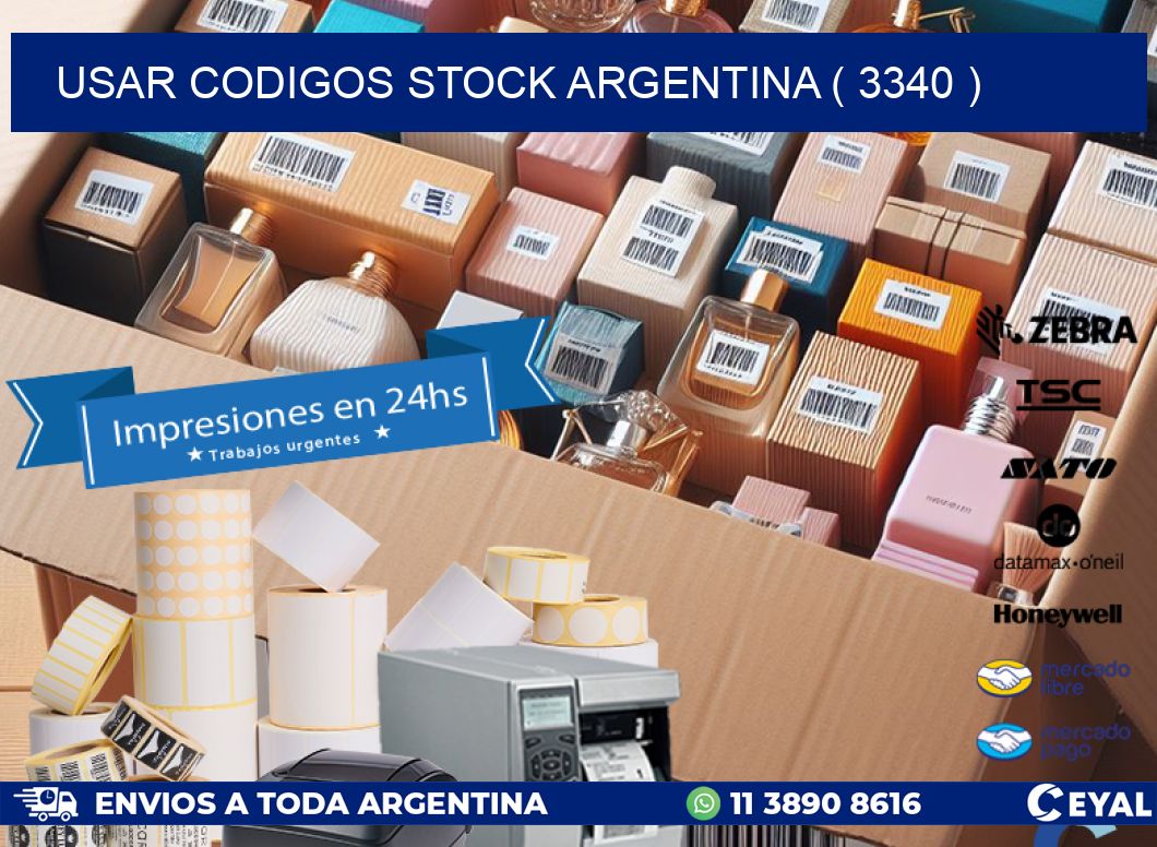 USAR CODIGOS STOCK ARGENTINA ( 3340 )