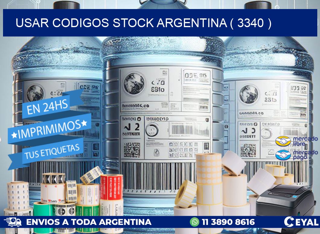 USAR CODIGOS STOCK ARGENTINA ( 3340 )