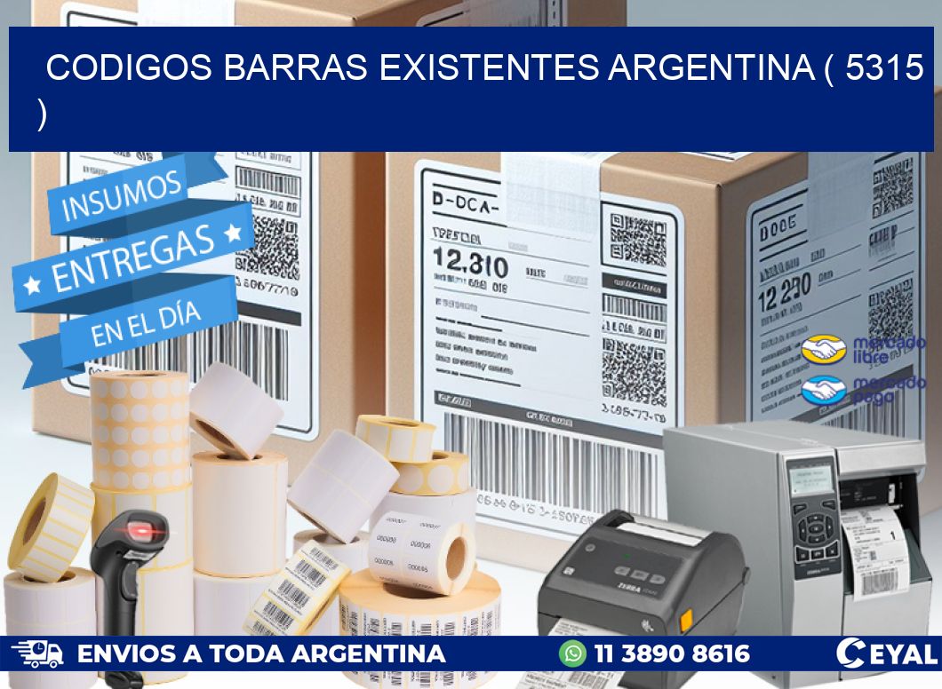 codigos barras existentes argentina ( 5315 )