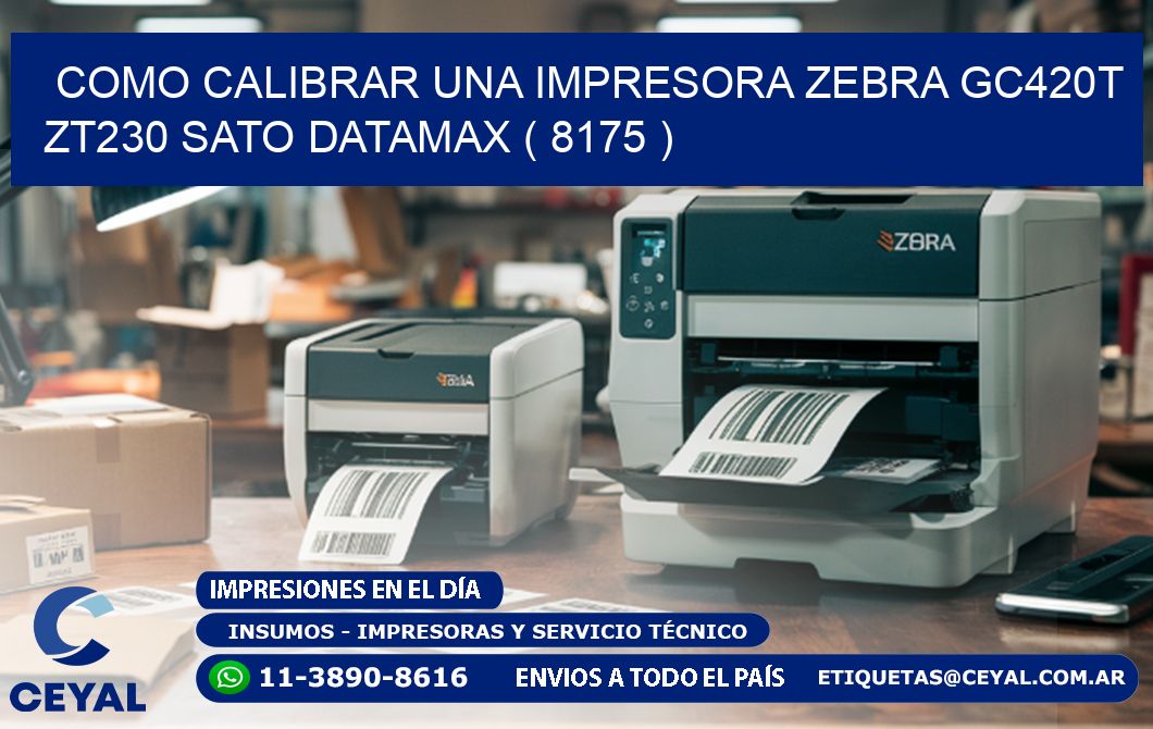como calibrar una impresora zebra gc420t ZT230 SATO DATAMAX ( 8175 )