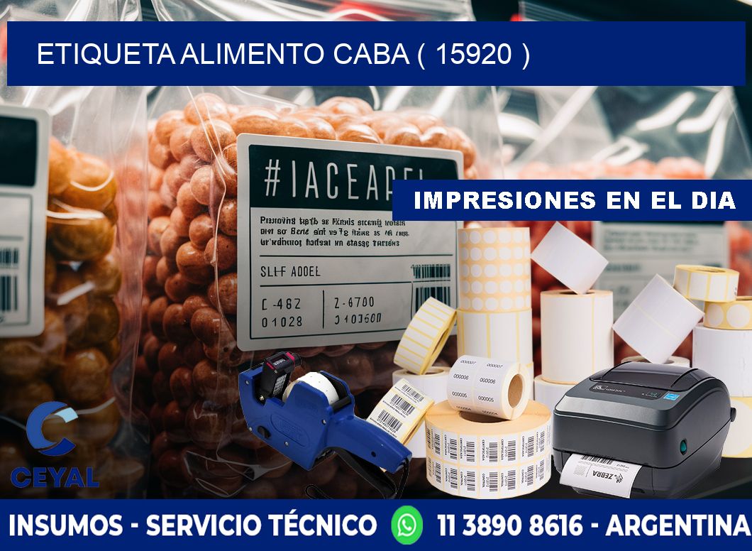 etiqueta alimento caba ( 15920 )