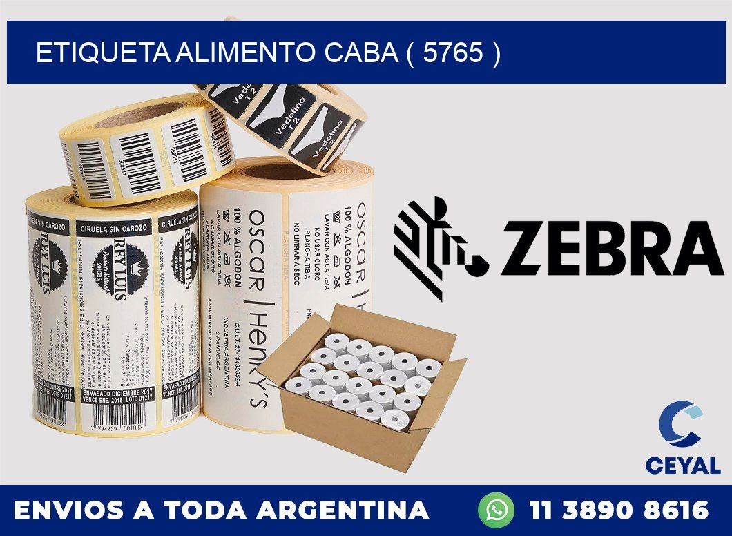 etiqueta alimento caba ( 5765 )