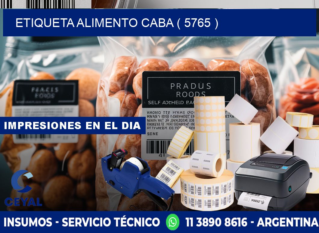 etiqueta alimento caba ( 5765 )