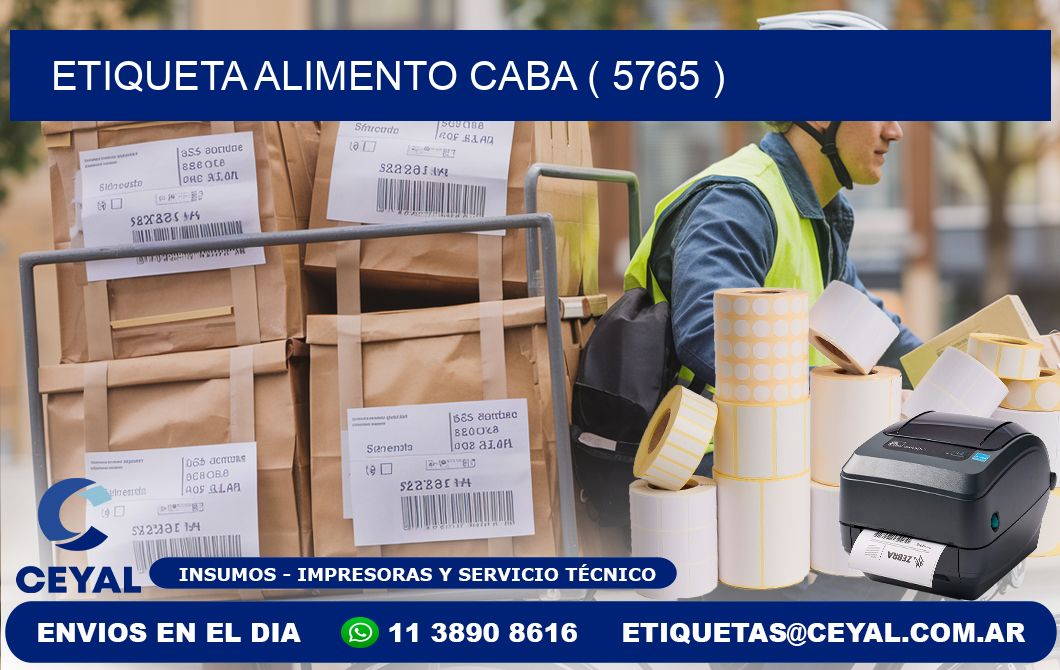 etiqueta alimento caba ( 5765 )