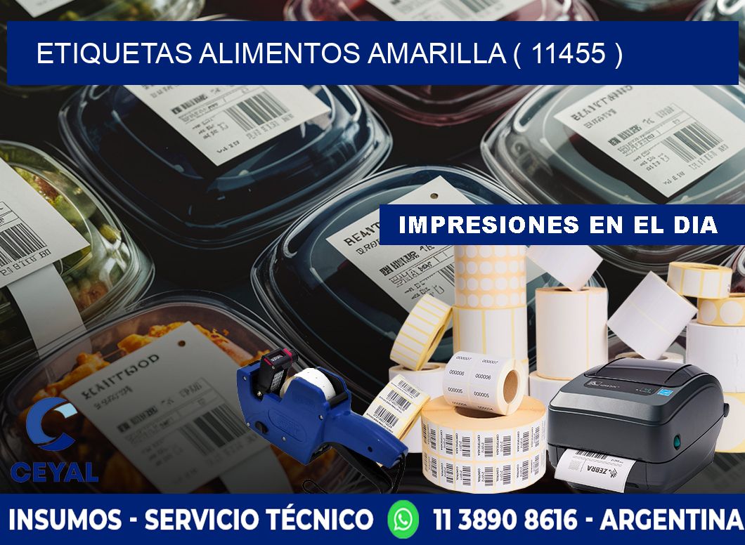 etiquetas alimentos amarilla ( 11455 )