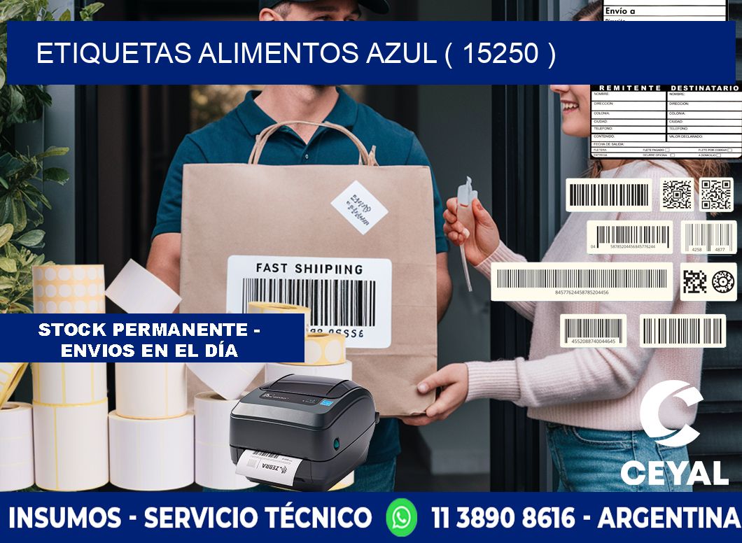 etiquetas alimentos azul ( 15250 )