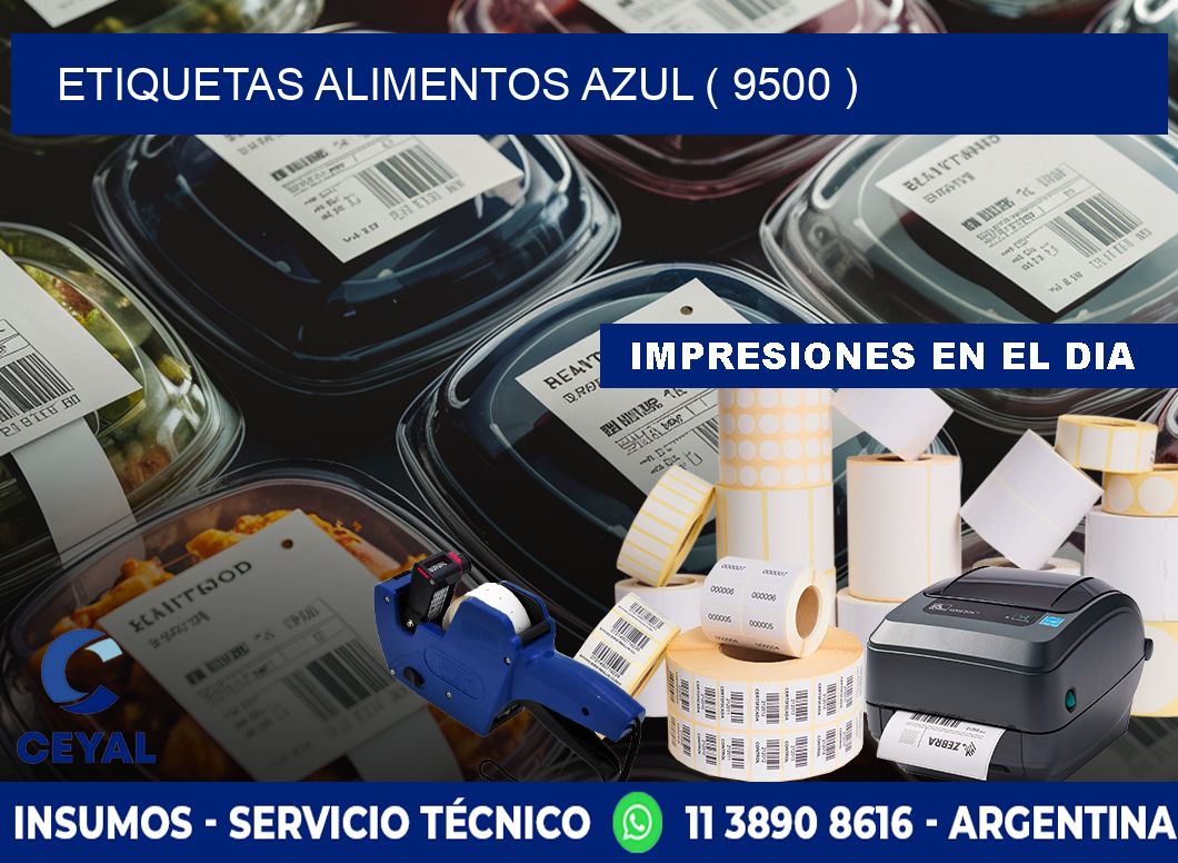 etiquetas alimentos azul ( 9500 )