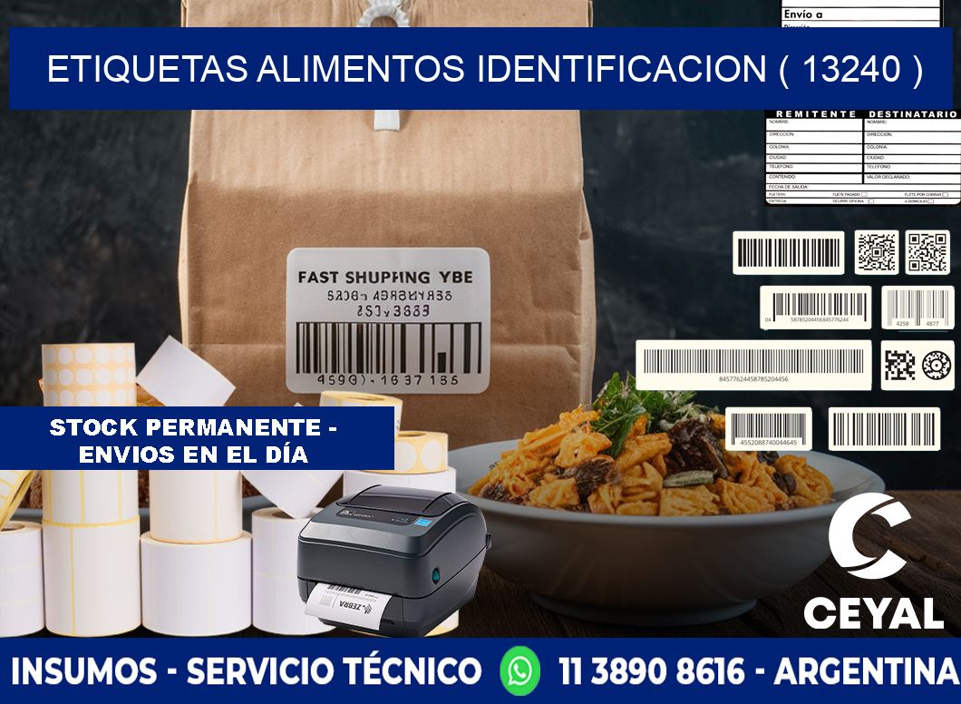 etiquetas alimentos identificacion ( 13240 )