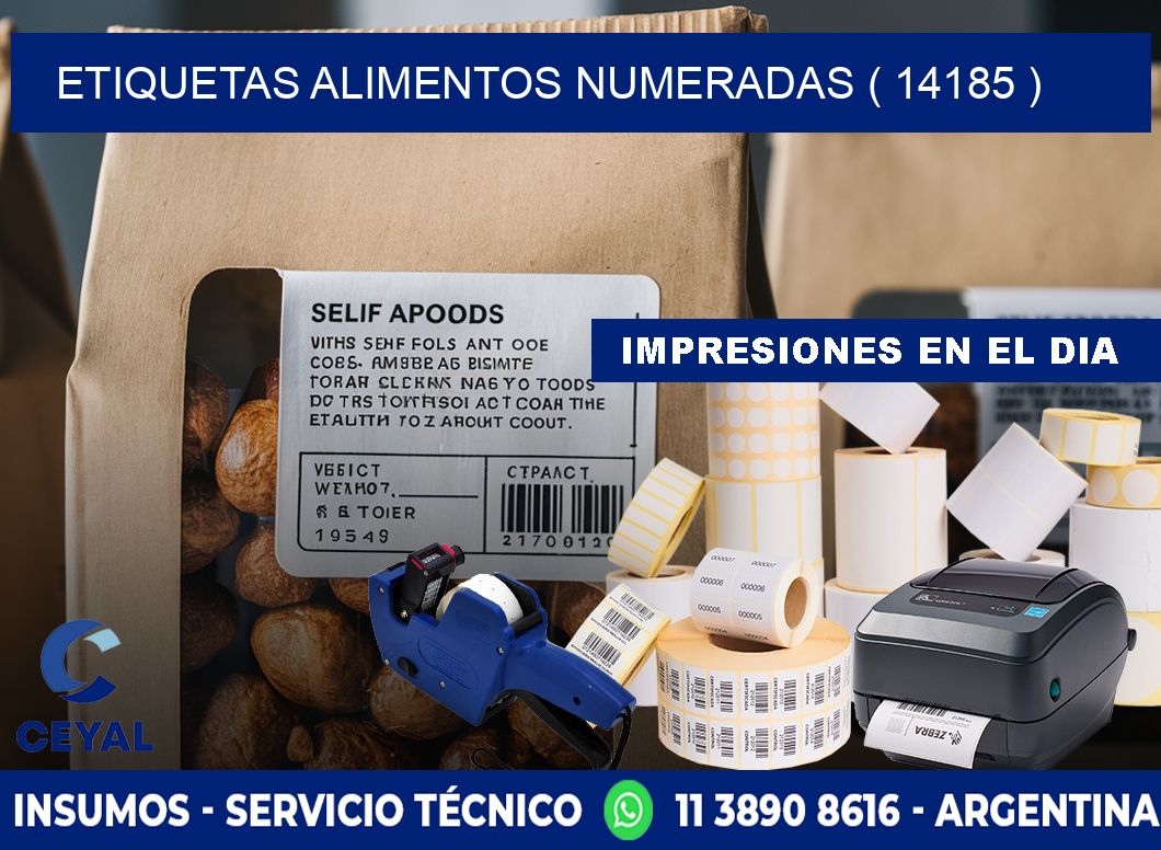 etiquetas alimentos numeradas ( 14185 )