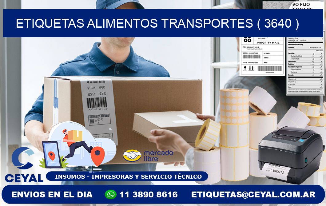 etiquetas alimentos transportes ( 3640 )