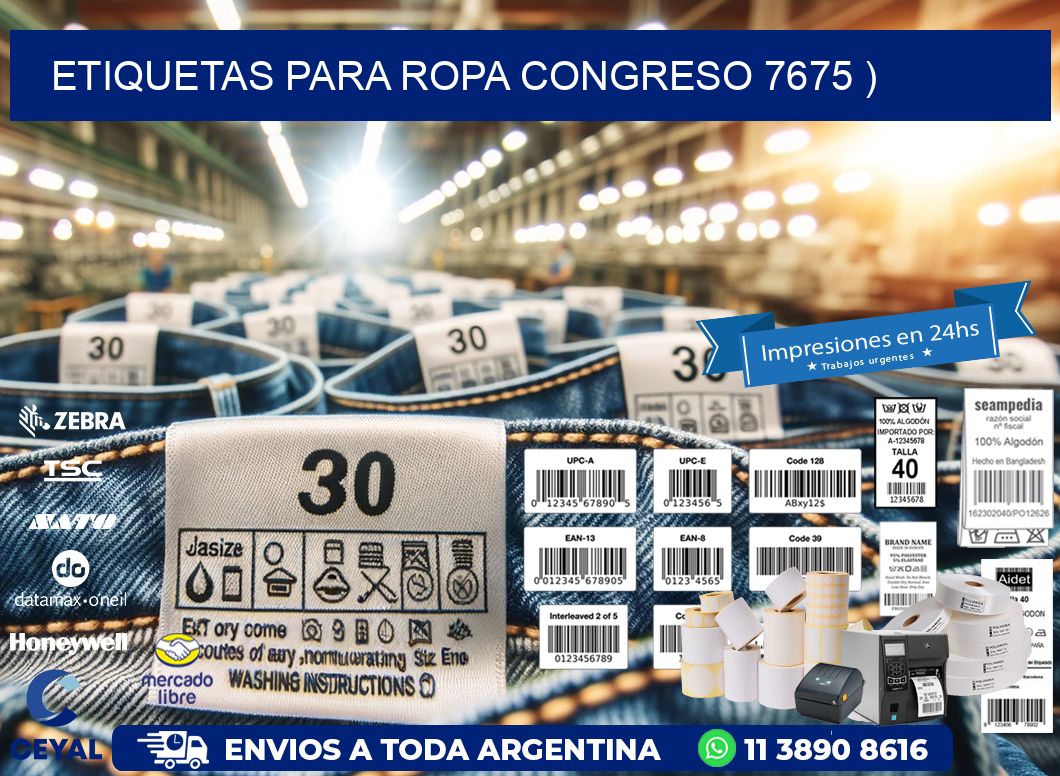 etiquetas para ropa congreso 7675 )