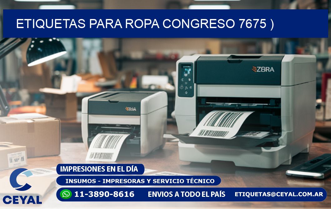 etiquetas para ropa congreso 7675 )