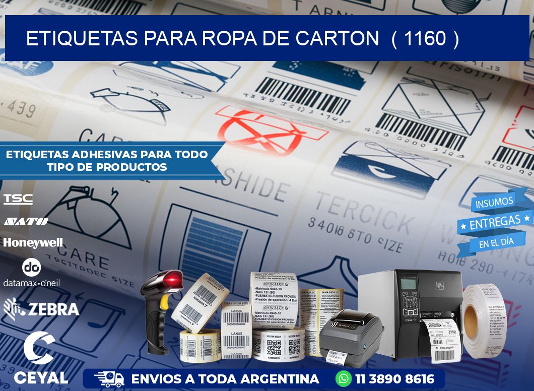 etiquetas para ropa de carton  ( 1160 )