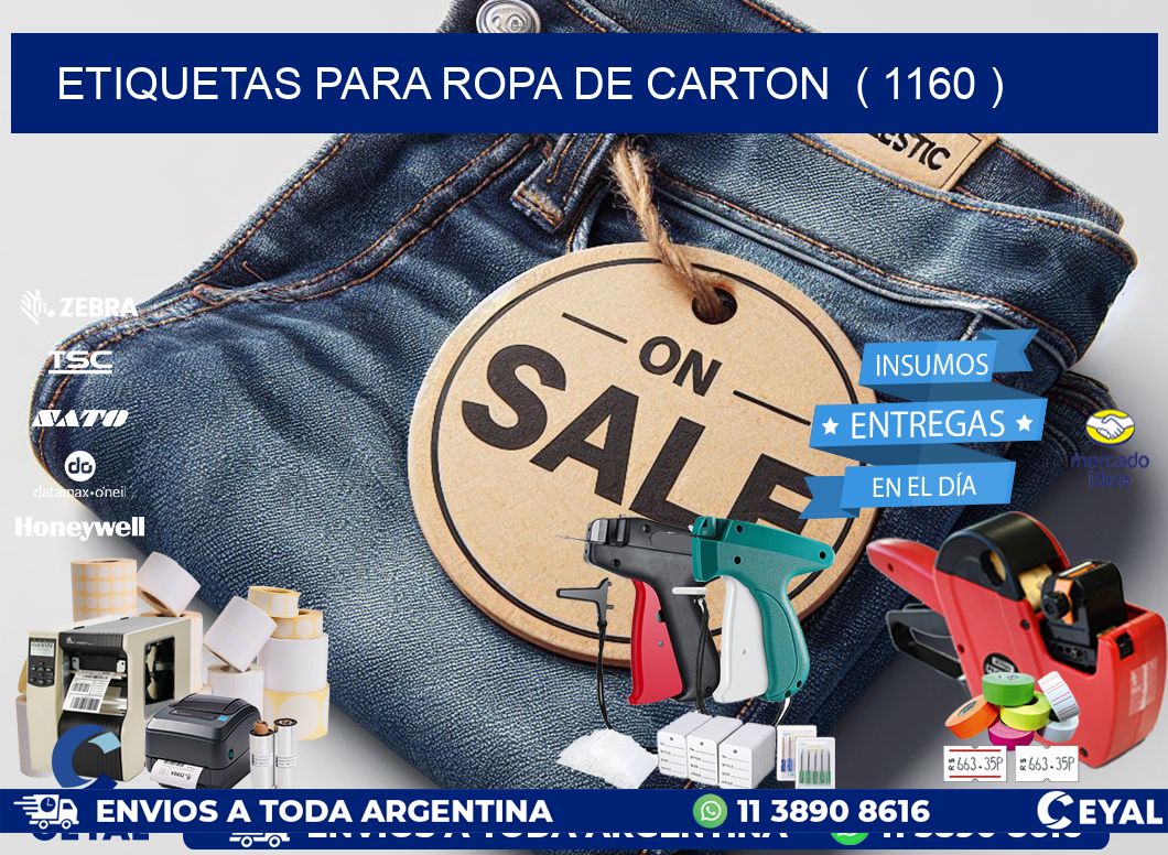 etiquetas para ropa de carton  ( 1160 )