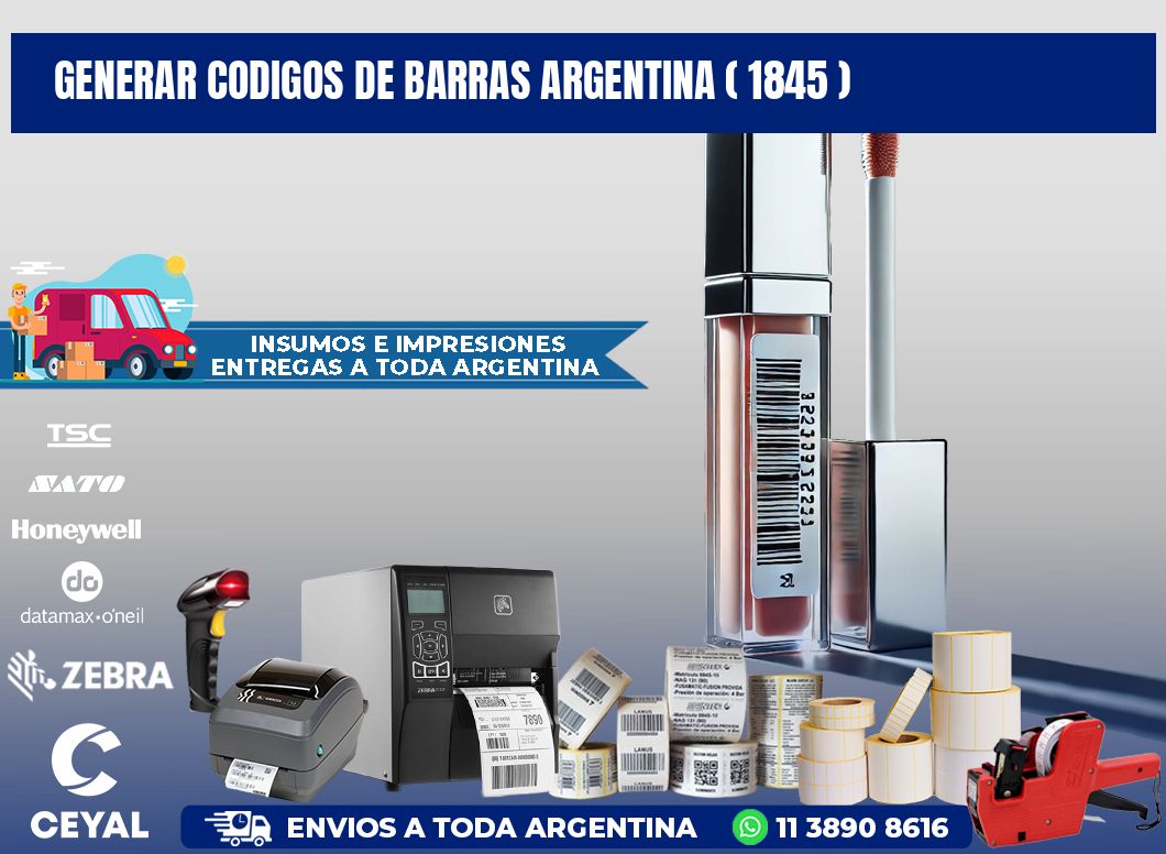 generar codigos de barras argentina ( 1845 )