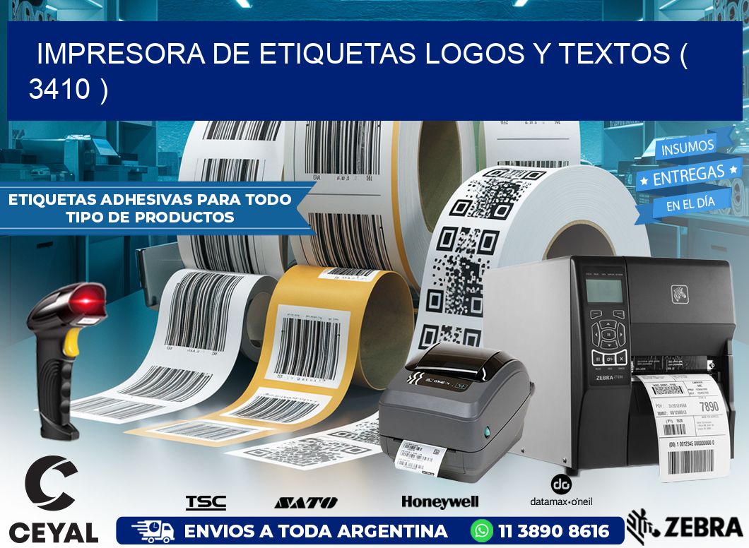 impresora de etiquetas logos y textos ( 3410 )