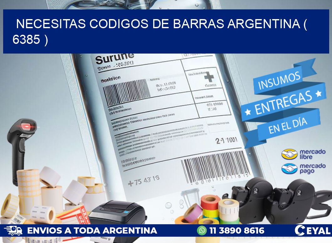 necesitas codigos de barras argentina ( 6385 )