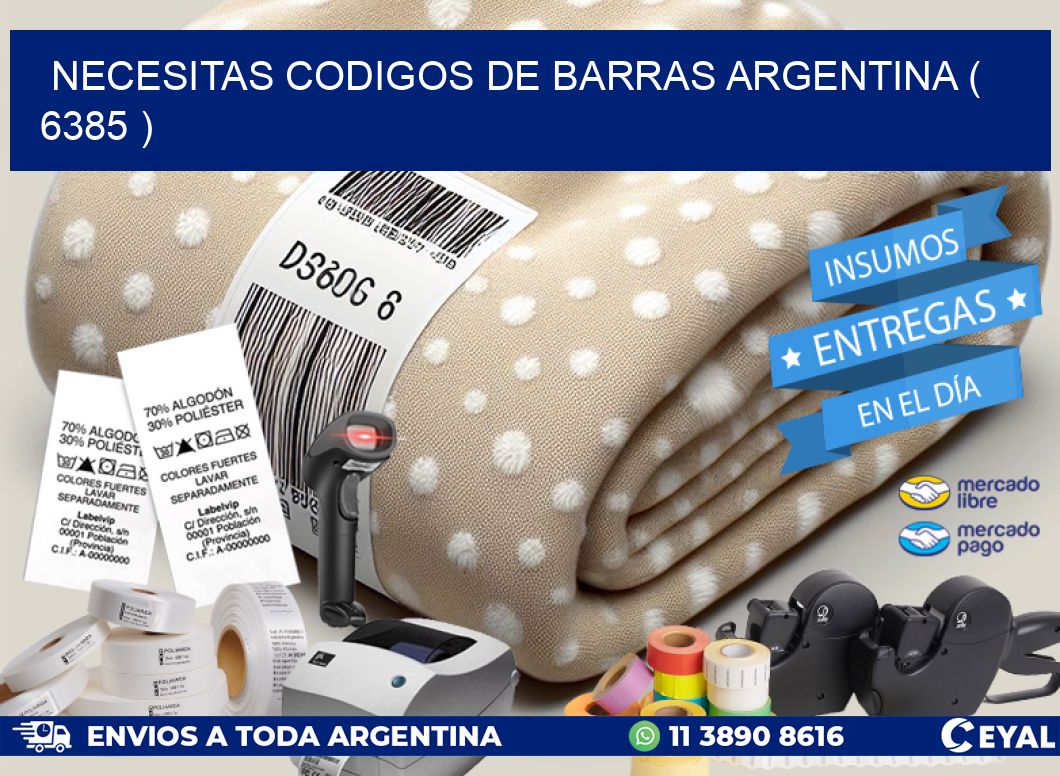 necesitas codigos de barras argentina ( 6385 )