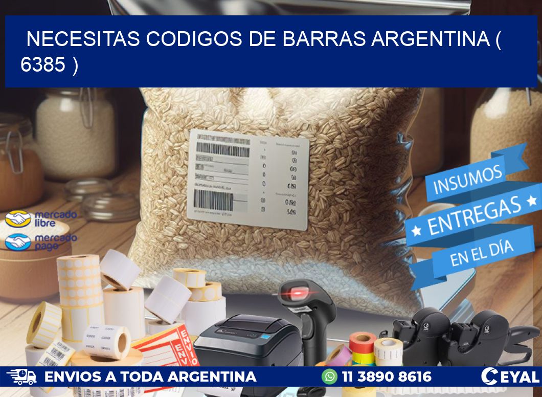 necesitas codigos de barras argentina ( 6385 )