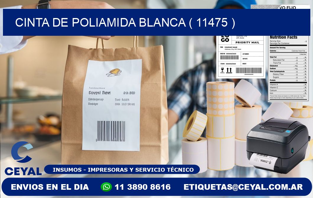 CINTA DE POLIAMIDA BLANCA ( 11475 )