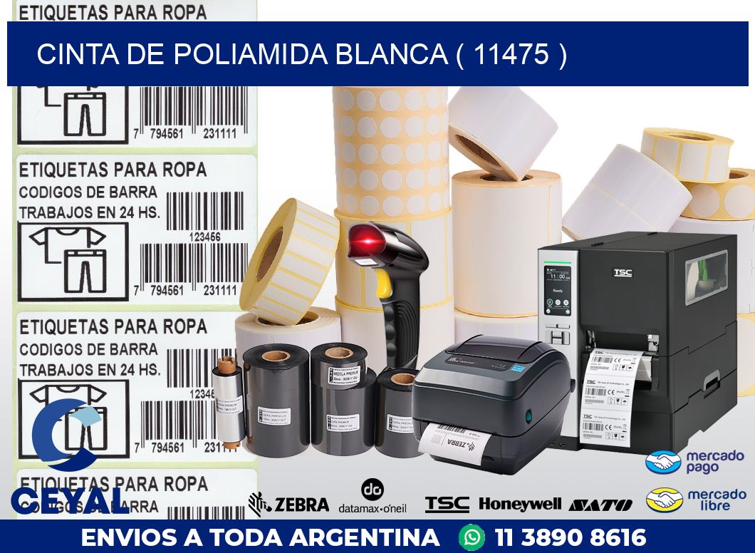 CINTA DE POLIAMIDA BLANCA ( 11475 )