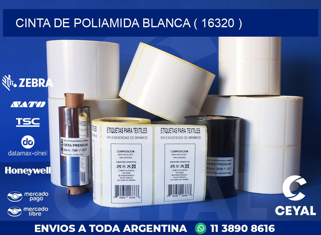 CINTA DE POLIAMIDA BLANCA ( 16320 )