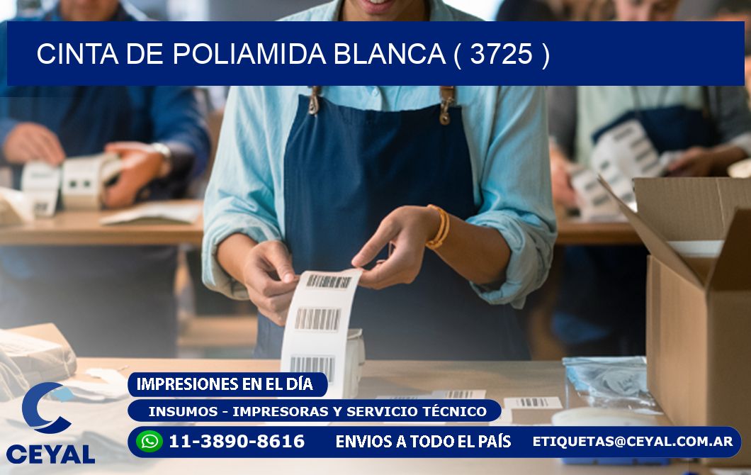 CINTA DE POLIAMIDA BLANCA ( 3725 )