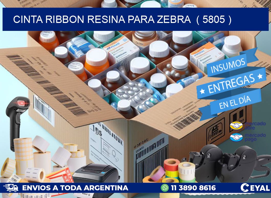 CINTA RIBBON RESINA PARA ZEBRA  ( 5805 )