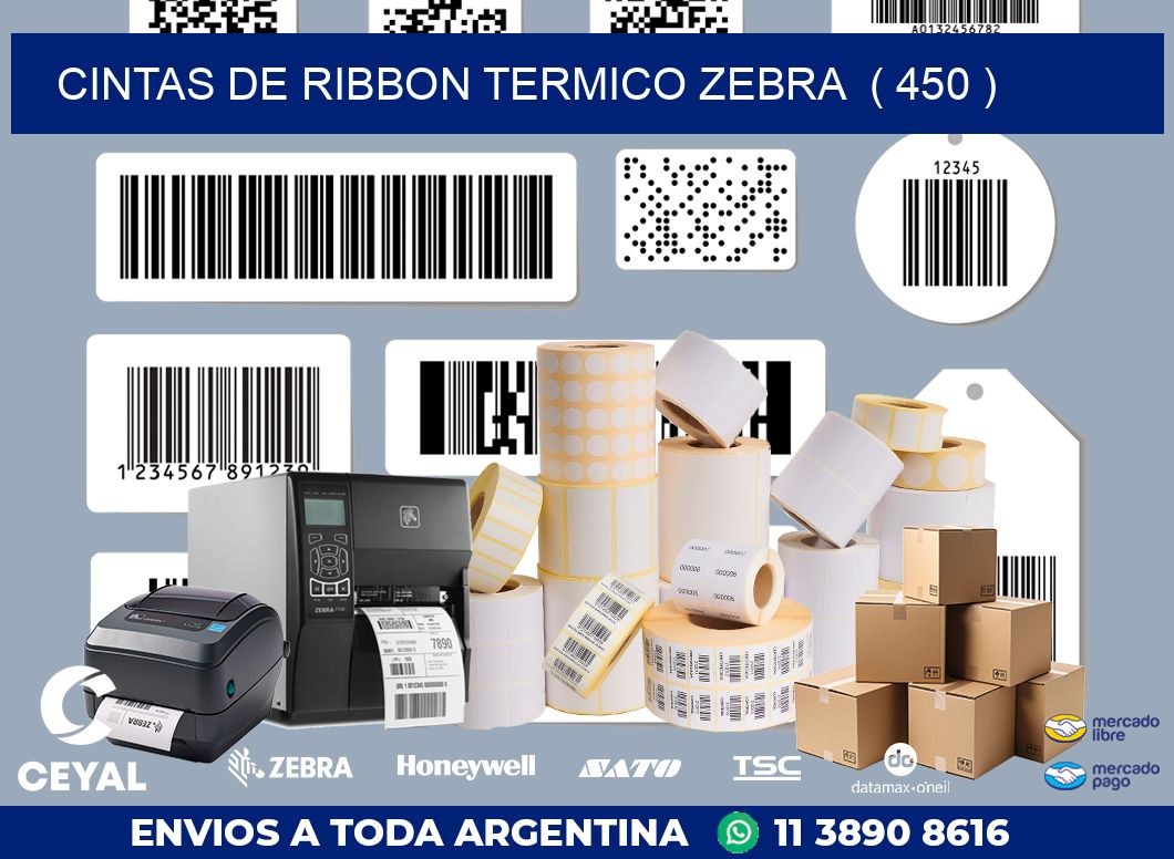 CINTAS DE RIBBON TERMICO ZEBRA  ( 450 )
