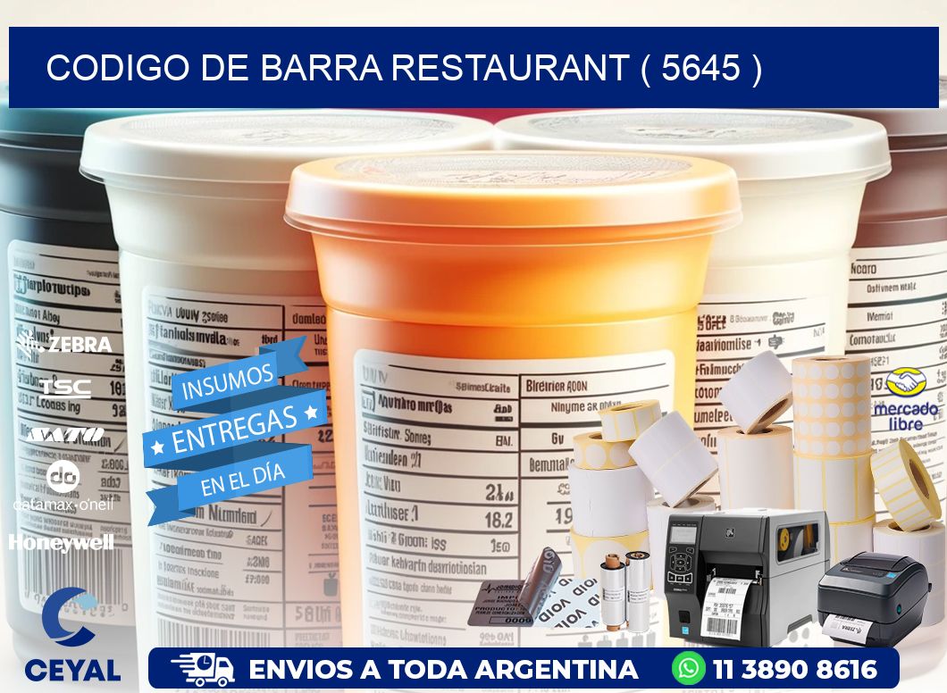 CODIGO DE BARRA RESTAURANT ( 5645 )
