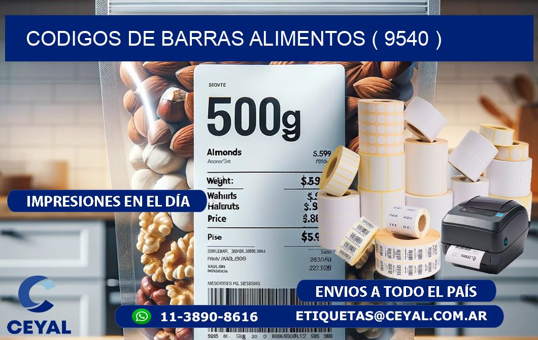 CODIGOS DE BARRAS ALIMENTOS ( 9540 )