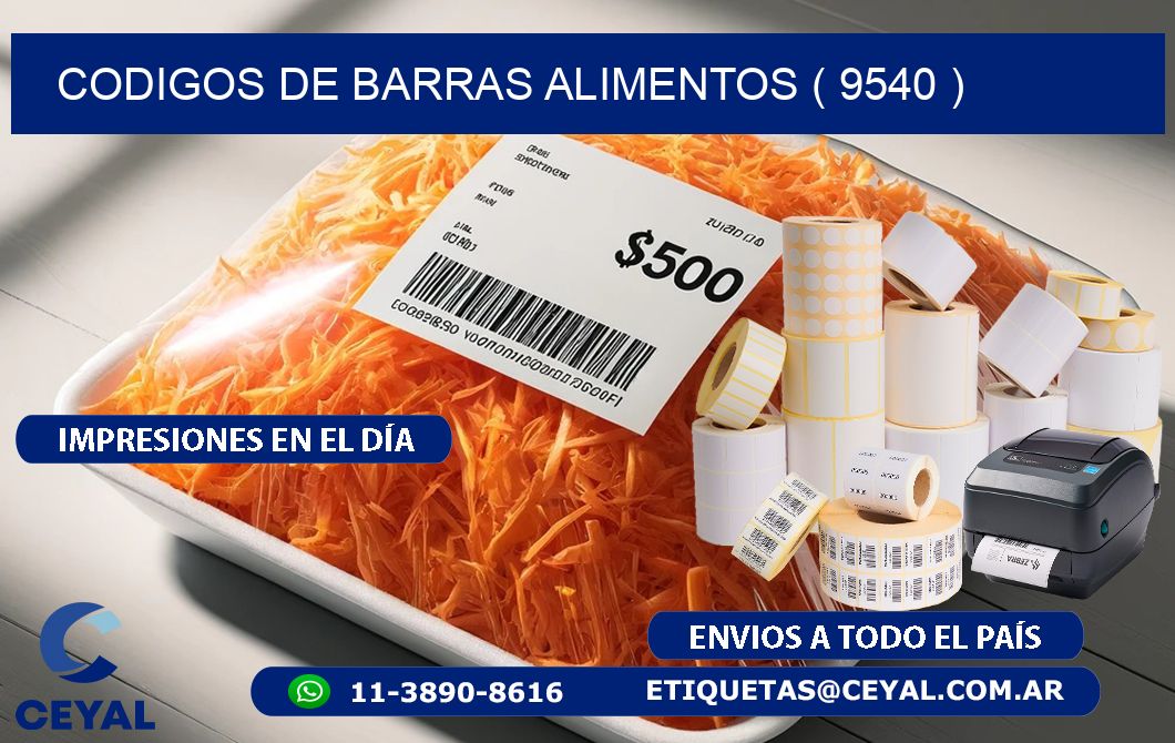 CODIGOS DE BARRAS ALIMENTOS ( 9540 )