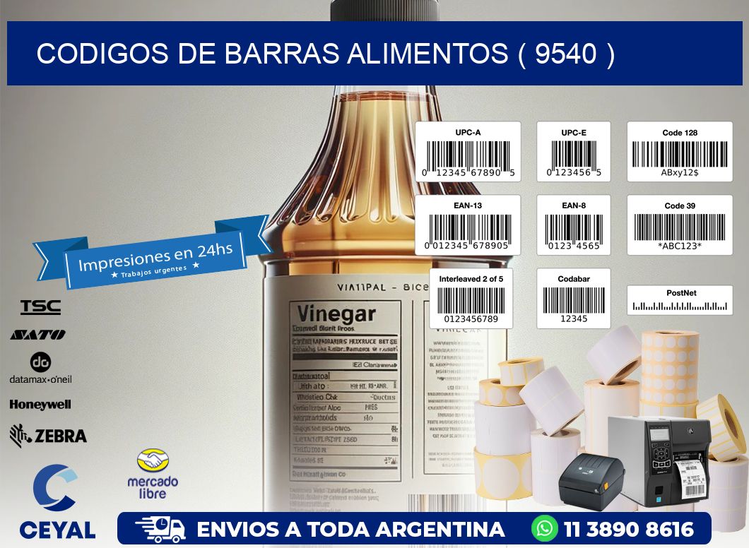 CODIGOS DE BARRAS ALIMENTOS ( 9540 )