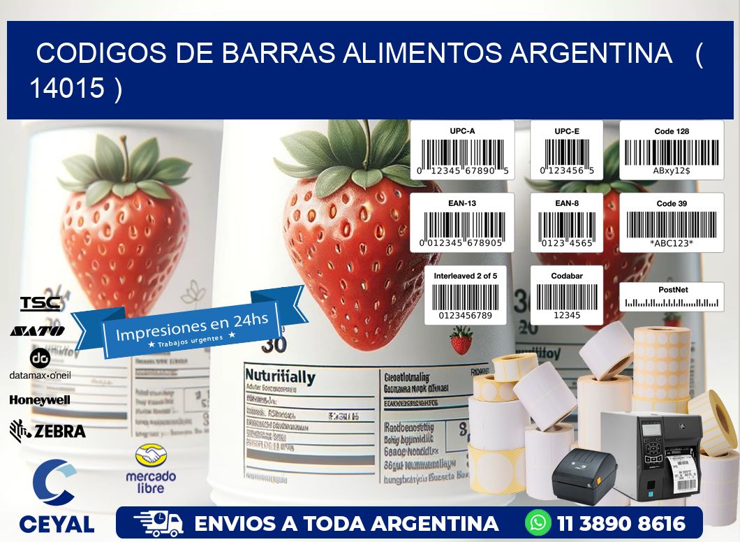 CODIGOS DE BARRAS ALIMENTOS ARGENTINA   ( 14015 )