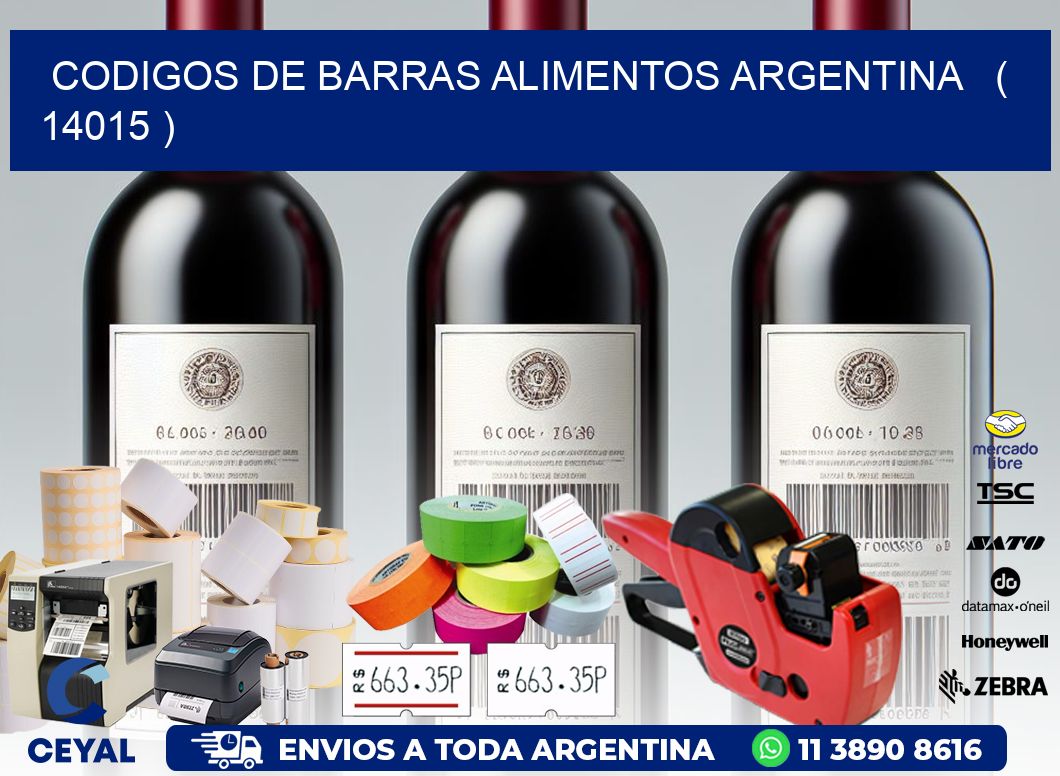 CODIGOS DE BARRAS ALIMENTOS ARGENTINA   ( 14015 )