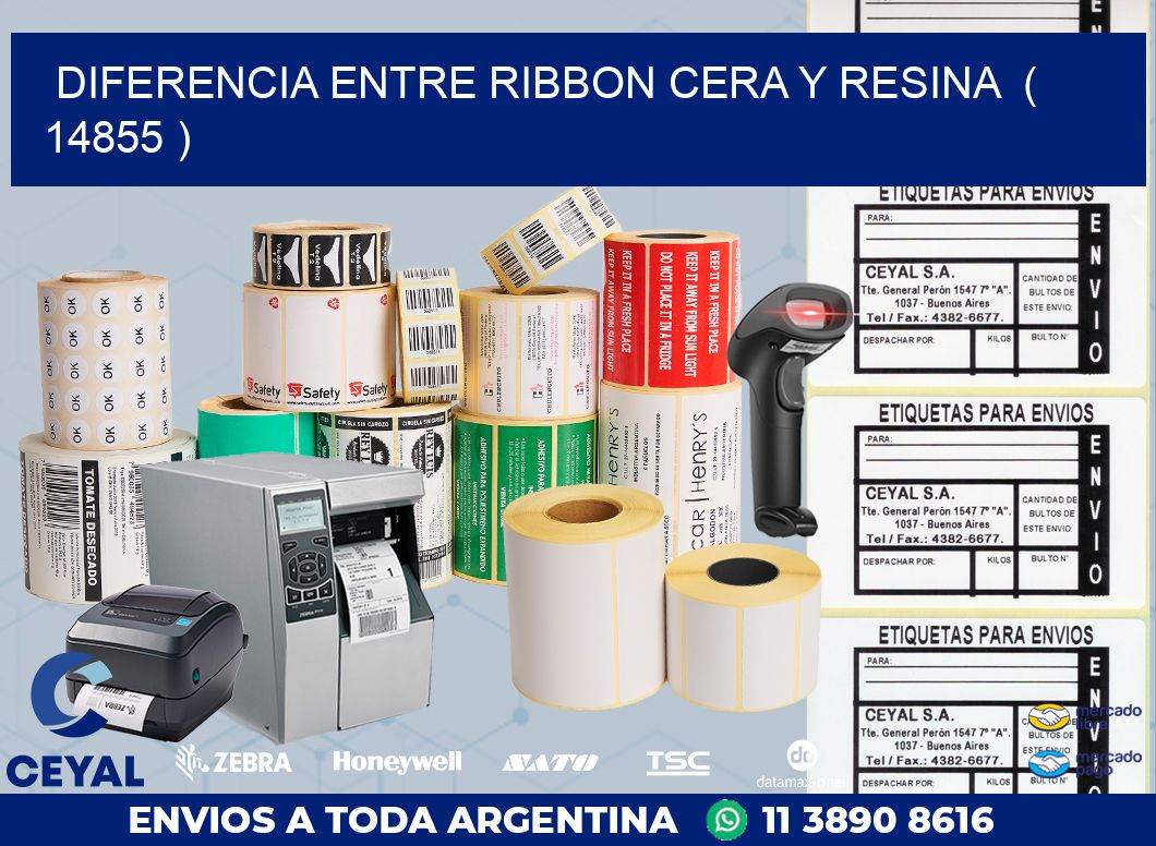 DIFERENCIA ENTRE RIBBON CERA Y RESINA  ( 14855 )