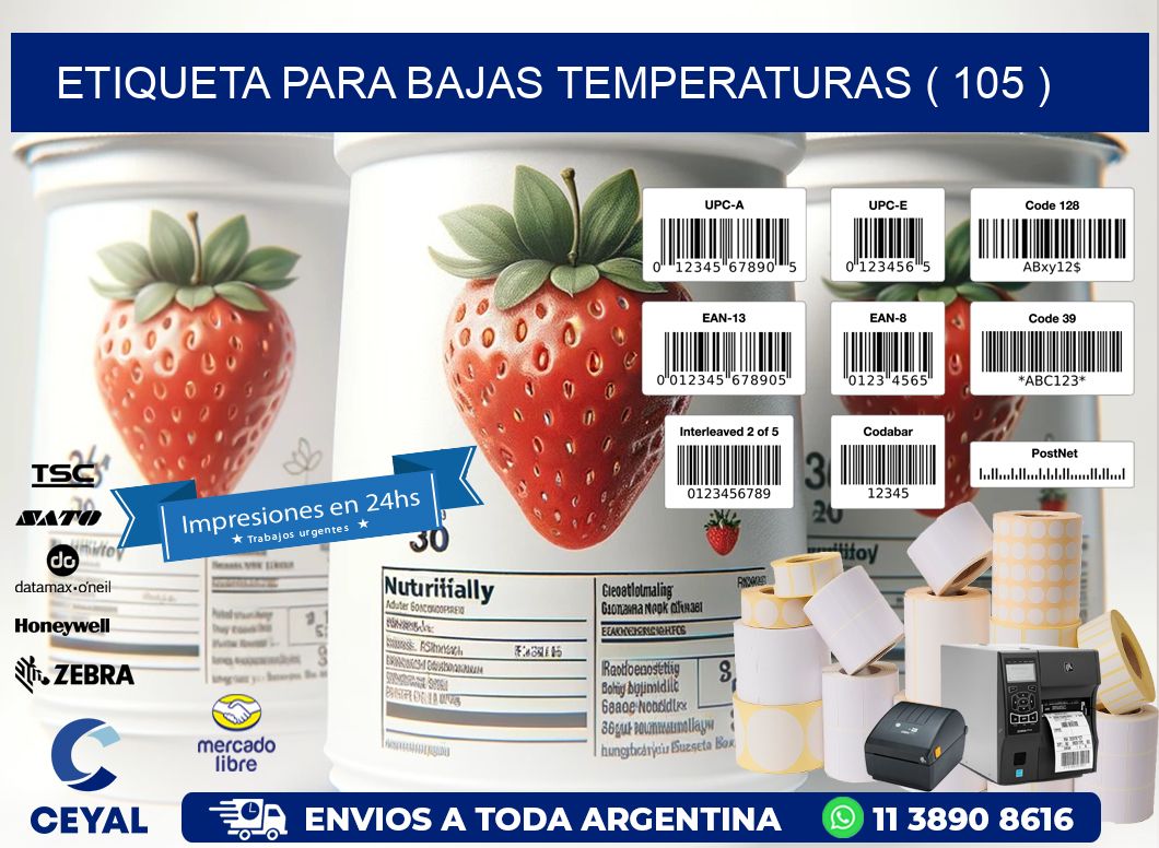 ETIQUETA PARA BAJAS TEMPERATURAS ( 105 )