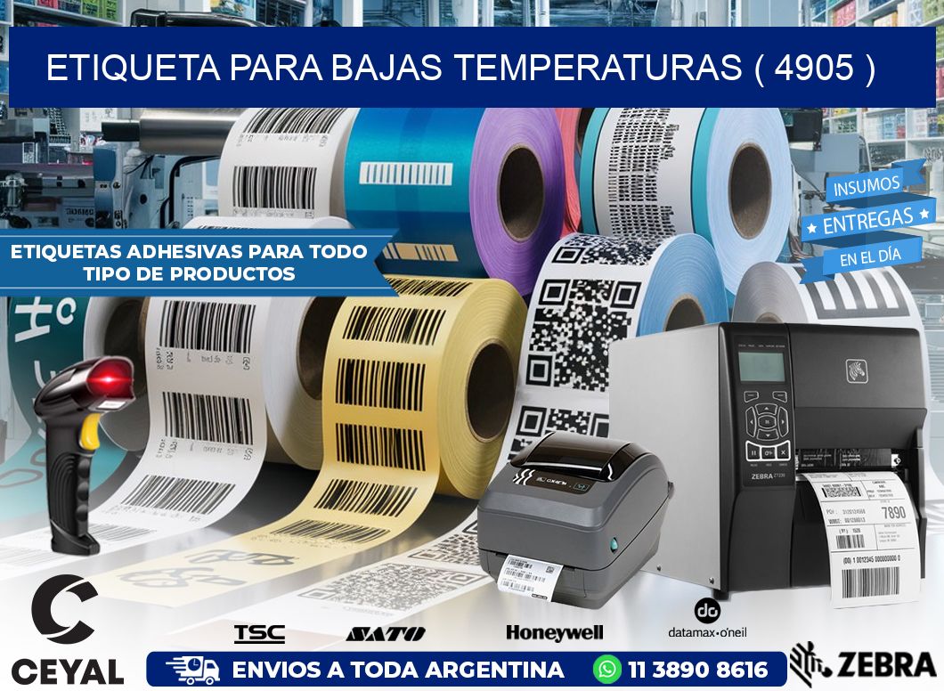ETIQUETA PARA BAJAS TEMPERATURAS ( 4905 )