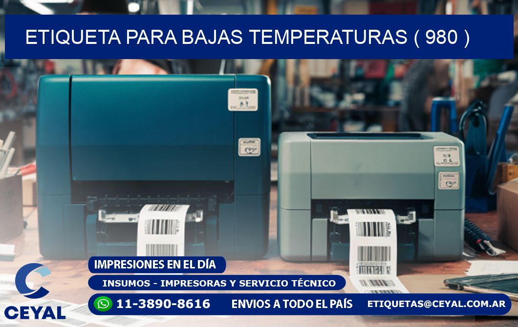 ETIQUETA PARA BAJAS TEMPERATURAS ( 980 )