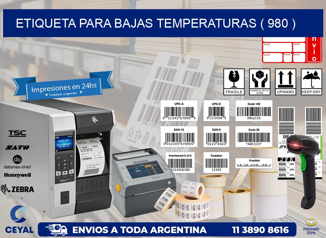 ETIQUETA PARA BAJAS TEMPERATURAS ( 980 )