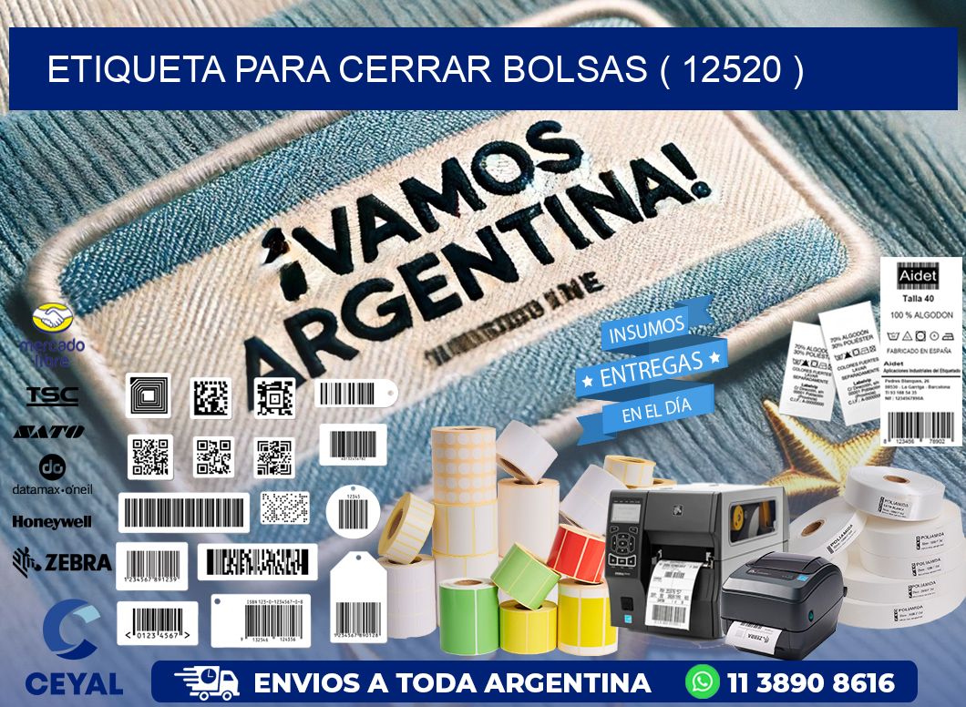 ETIQUETA PARA CERRAR BOLSAS ( 12520 )