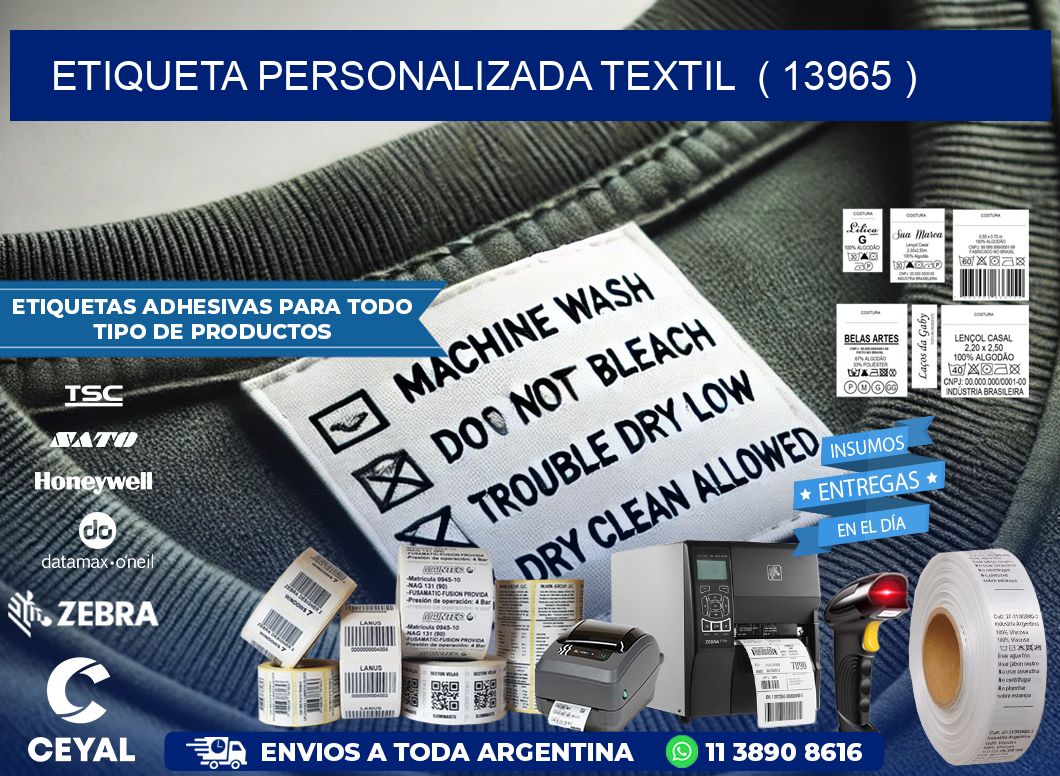 ETIQUETA PERSONALIZADA TEXTIL  ( 13965 )